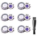 Fivoras HQ8 Philips Norelco Aquatec için Yedek Kafalar Norelco Aquatec Tıraş Makineleri için Jilet Yedek Bıçakları PT720 PT730 AT880 At830 AT810 AT815 için, Yükseltilmiş HQ8 Bıçakları, 6 Paket ve Fırça
