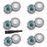 Fivoras Yeni Yükseltme Sh60 Yedek Kafa keskin Philips Norelco 6000 ile Uyumlu Norelco Serisi 6000 Yedek Bıçaklar için Yedek Bıçaklar Philips Serisi 6000 Tıraş Makinesi S6810/82, S6850/85, S6880/81 için Yedek