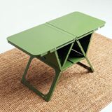 Fiways Axıs™ V2 Haki Metal Kamp Masası, 1mm Çelik Gövde, Profesyonel Katlanır Çantalı Outdoor Sehpa - 85 x 41 x 50 cm