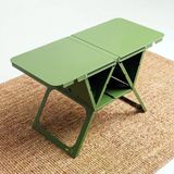Fiways Axıs™ V2 Haki Metal Kamp Masası, 1Mm Çelik Gövde, Profesyonel Katlanır Çantalı Outdoor Sehpa