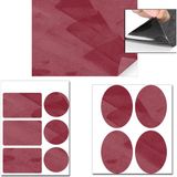 Fixall Adhesive Products Yapışkanlı Alkantara Nubuk Deri Tipi Kumaş Tamir Yama Seti 3 Set 18 Parça - Bordo