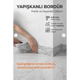 FixCaps Mermer Desenli Kendinden Yapışkanlı Folyo Bordür,GRİ Mermer ,Dekoratif Bordür 10 cm x 5 mt.