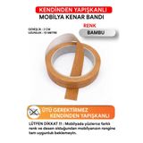 FixCaps Mobiya Kenar Bandı,Kendinden Yapışkanlı . BAMBU ,Dekoratif Şerit 2cmx10mt