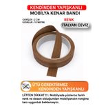 FixCaps Mobiya Kenar Bandı,Kendinden Yapışkanlı . İtalyan Ceviz ,Dekoratif Şerit 2cmx10mt
