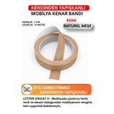 FixCaps Mobiya Kenar Bandı,Kendinden Yapışkanlı . Naturel Meşe ,Dekoratif Şerit 2cmx10mt