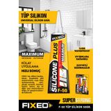 FIXED F50 Genel Çok Amaçlı 50 Ml.Tüp Silikon Yapıştırıcı Şeffaf