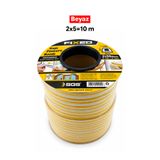 Fixed Kapı Pencere Bandı Beyaz (2x5 =10 Metre) | Rüzgar, Soğuk Kesme - İzolasyon Fitili Yapışkanlı Kauçuk
