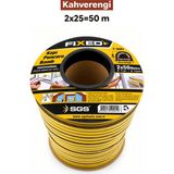Fixed Kapı Pencere Bandı Kahverengi (2x25=50 Metre) | Rüzgar, Soğuk Kesme - İzolasyon Fitili Yapışkanlı Kauçuk