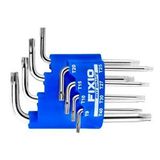 FIXIO Fixio Torx Alyan Anahtar Takımı - Kısa - 8 Parça Tork Allen Mavi