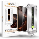 Fixmaster iPhone 12 Pro Max Uyumlu Ultra Clear HD Temperli Cam, Easy Fix Kolay Kurulum Serisi Yüksek Kaliteli Ekran Koruyucu