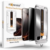 Fixmaster iPhone 14 Pro Max İle Uyumlu Hayalet (Privacy) Temperli Cam, Easy Fix Kolay Kurulum Serisi Yüksek Kaliteli Ekran Koruyucu