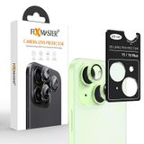 Fixmaster iphone 15-15 Plus Uyumlu Kamera Lens Koruyucu, Yeşil, Orijinal Rengiyle Kusursuz Uyum, Darbe Emici, 9H Temperli Cam, Kolay Kurulum, Anti-Reflection Kaplama, Metal Çerçeve