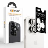 Fixmaster iphone 15 Pro - 15 Pro Max Uyumlu Kamera Lens Koruyucu, Beyaz Titanyum, Orijinal Rengiyle Kusursuz Uyum, Darbe Emici, 9H Temperli Cam, Kolay Kurulum, Anti-Reflection Kaplama, Metal Çerçeve