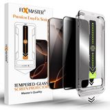 Fixmaster iPhone 15 Pro Max İle Uyumlu Hayalet (Privacy) Temperli Cam, Easy Fix Kolay Kurulum Serisi Yüksek Kaliteli Ekran Koruyucu