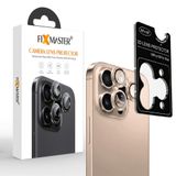 Fixmaster iphone 16 Pro - 16 Pro Max Uyumlu Kamera Lens Koruyucu, Çöl Titanyum, Orijinal Rengiyle Kusursuz Uyum, Darbe Emici, 9H Temperli Cam, Kolay Kurulum, Anti-Reflection Kaplama, Metal Çerçeve