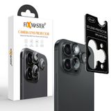 Fixmaster iphone 16 Pro - 16 Pro Max Uyumlu Kamera Lens Koruyucu, Siyah Titanyum, Orijinal Rengiyle Kusursuz Uyum, Darbe Emici, 9H Temperli Cam, Kolay Kurulum, Anti-Reflection Kaplama, Metal Çerçeve