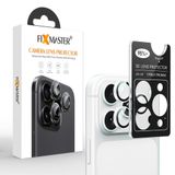 Fixmaster iPhone 17 Pro ve 17 Pro Max Uyumlu Kamera Lens Koruyucu, Gümüş, Orijinal Rengiyle Kusursuz Uyum, Darbe Emici, 9H Temperli Cam, Kolay Kurulum, Anti-Reflection Kaplama, Metal Çerçeve