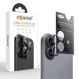 Fixmaster iphone 17 Uyumlu Kamera Lens Koruyucu, Siyah, Orijinal Rengiyle Kusursuz Uyum, Darbe Emici, 9H Temperli Cam, Kolay Kurulum, Anti-Reflection Kaplama, Metal Çerçeve