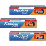 Fixodent Plus Beyazlatıcı Yapıştırıcı Krem 3'lü Paket 40 gr Güçlü Tutuş Özelliği