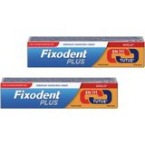 Fixodent Premium Yapıştırıcı Krem 40 gr 2'li En İyi Tutuş Özelliği ile Güçlü Yapışma