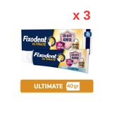 Fixodent Ultimate Ferah Tat Diş Protezi Yapıştırıcı Krem 40 G - 3 Adet