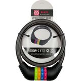 Fixonic B.h.d BHD00578 80CM 12MM Şifreli Bisiklet Kilidi Pvc Kaplı Çelik Halat - Siyah