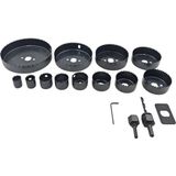 Fixonic Eratool ERA56345 19-127MM Ahşap Panç Seti (16 Parça) - Siyah - 19-22-29-32-38-44-51-64-76-89-102-127 mm