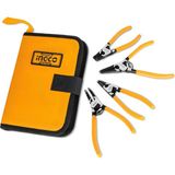 Fixonic Ingco HCCPS26180 180MM 4'lü Çantalı Segman Pensesi Seti (Düz:iç/dış-Eğri:iç/dış) - 4'lü Set - Sarı