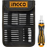 Fixonic Ingco HKSDB0268 26 Parça Cırcırlı Bits (Hex) Tornavida Seti - Sarı