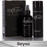 Fıxplant Saç Dolgunlaştırıcı Set Topik 28 Gr. + Sprey | Seyrek Saçlar Için Saç Tozu | Fixplant Saç Fiberi - Beyaz