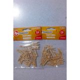 FixPoint Ahşap Mini Küçük Mandal Fotoğraf Asma Mandalı Dekoratif Pano Çerçeve Mandalı 25 Mm 2 Paket (48 Adet)