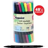 Fixpoint Çiftuç Kalem KEÇELI-FINEL.48LI Kavanoz P-9240