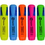 Fixpoint Fosforlu Kalem 5'li Set Sarı-Pembe-Turuncu-Yeşil-Mavi (P-5785)