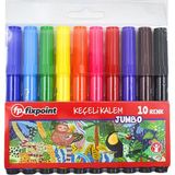 Fixpoint Jumbo Keçeli Kalem 10 Renkli Çizim İçin Uygun 10 Adet Renkli Kalem Seti