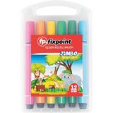 Fixpoint Keçeli Kalem Pvckutuüçgen Jumbo 12LI Fi x point 5563