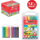 Fixpoint Keçeli Kalem Pvckutuüçgen Jumbo 12LI Fixpoint 5563 12LI Paket