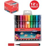 Fixpoint Keçeli Kalem Üçgenjumbo Uç 10RENK Fixpoint P-2067 12LI Paket