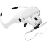 Fixport 5 Lens 1.0X-3.5X 2Led Işıklı İle Ayarlanabilir Gözlük Büyüteç 9892B2