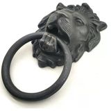 Fixport Antika Tarz Dekoratif Pirinç Aslan Kapı Tokmağı, Taktak - 102x130 mm, Oksit