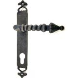 Fixport Antika Tarz Dekoratif Pirinç Burma Banyo Kapı Kolu - 247x35 mm, Oksit