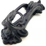 Fixport Antika Tarz Dekoratif Pirinç Doğa Kapı Tokmağı, Taktak - 205x73 mm, Oksit