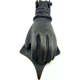 Fixport Antika Tarz Dekoratif Pirinç El Kapı Tokmağı, Taktak - 167x75 mm, Oksit