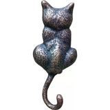 Fixport Antika Tarz Dekoratif Pirinç Kedi Sırt Kapı Tokmağı, Taktak - 160x65mm, Oksit
