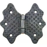 Fixport Antika Tarz Dekoratif Pirinç Kelebek Menteşe - 92 mm, Oksit