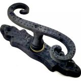 Fixport Antika Tarz Dekoratif Pirinç Kıvrık Pencere Kolu - 130x33 mm, Oksit