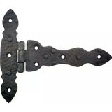 Fixport Antika Tarz Dekoratif Pirinç Kuyruklu Düğmeli Menteşe No2 - 138x167 mm, Oksit