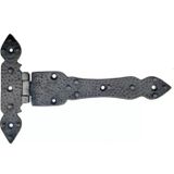 Fixport Antika Tarz Dekoratif Pirinç Kuyruklu Düğmeli Menteşe No3 - 155x240 mm, Oksit