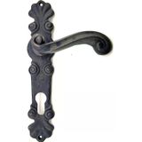 Fixport Antika Tarz Dekoratif Pirinç Okyanus Banyo Kapı Kolu - 230x46 mm, Oksit