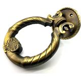Fixport Antika Tarz Dekoratif Pirinç Saray Kapı Tokmağı, Taktak - 97mm, Antik