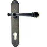 Fixport Antika Tarz Dekoratif Pirinç Taşra Oda Kapı Kolu - 220x35 mm, Oksit